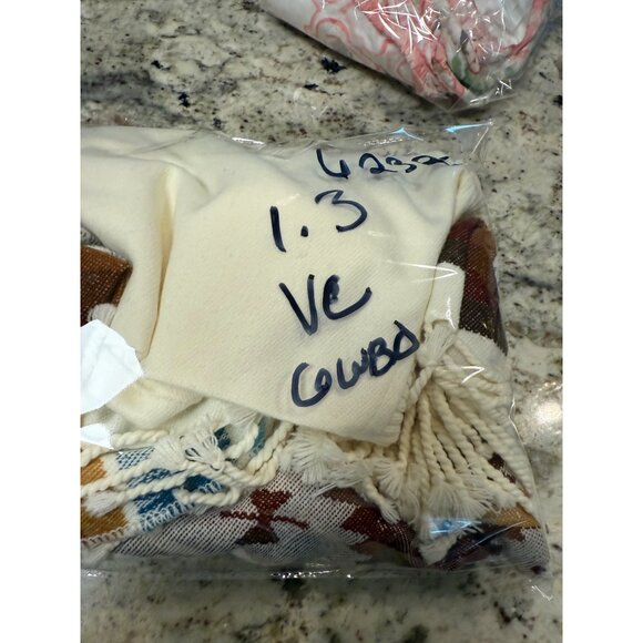 Vtg Ecuadorian Wool Cape Poncho wrap Southwest Aztec Fringe Hem festival Os htf - Picture 9 of 9